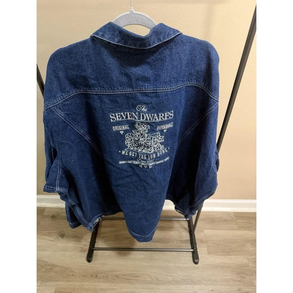 Vintage Disney Catalog Seven Dwarfs Denim Jacket Size 4X Unisex